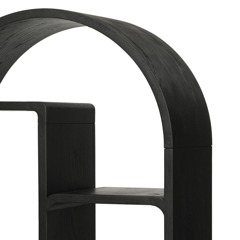 Risa Bookcase - Brushed Ebony Oak Veneer