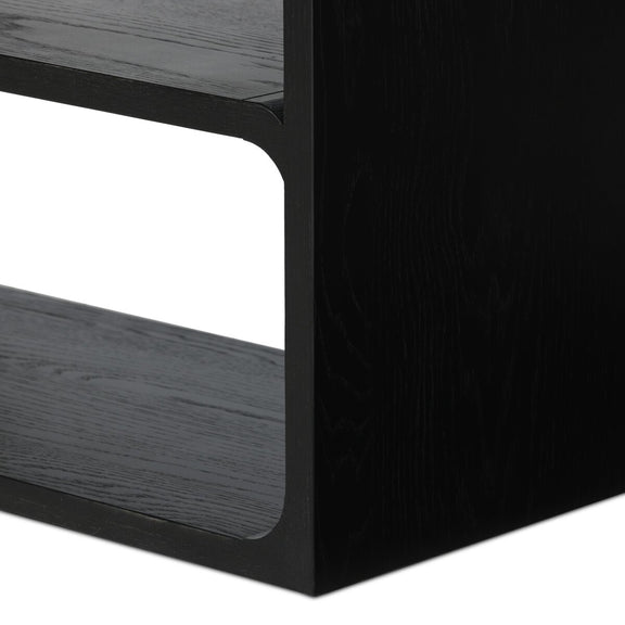 Risa Bookcase - Brushed Ebony Oak Veneer