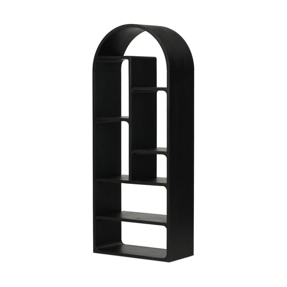 Risa Bookcase - Brushed Ebony Oak Veneer
