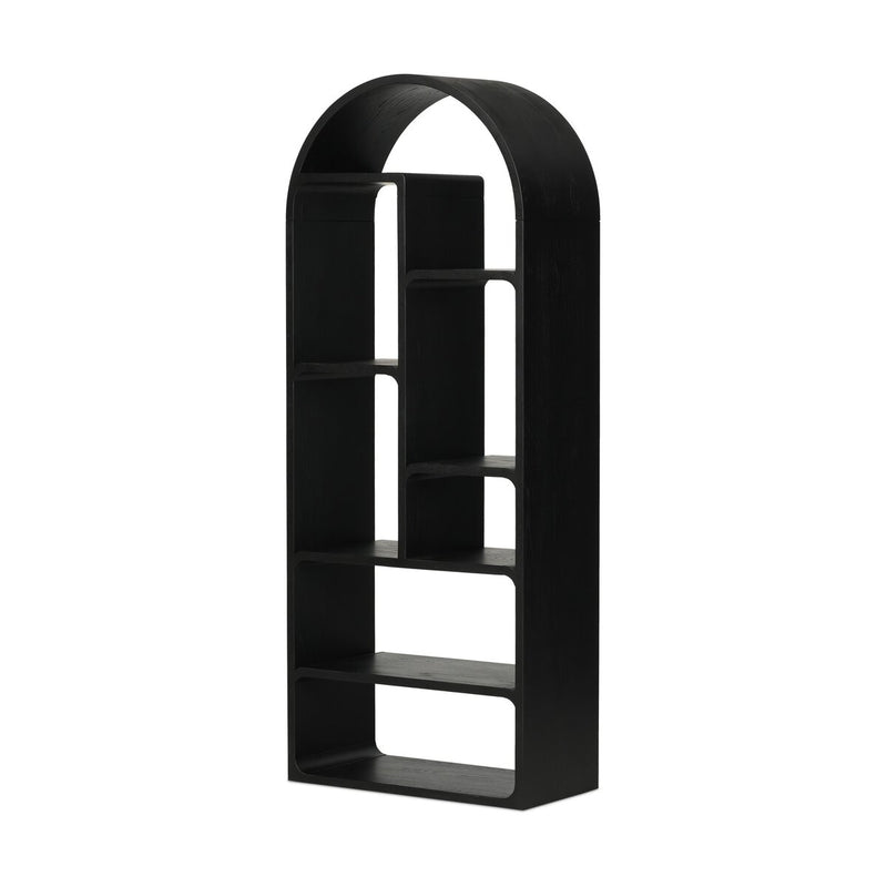Risa Bookcase - Brushed Ebony Oak Veneer