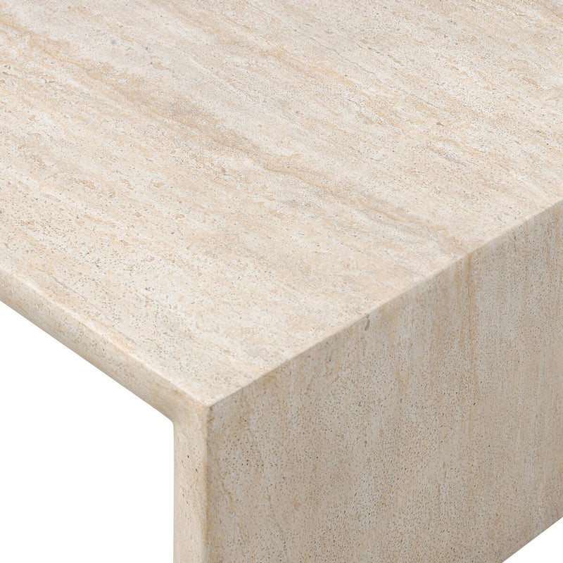 Brad Coffee Table - Faux Travertine