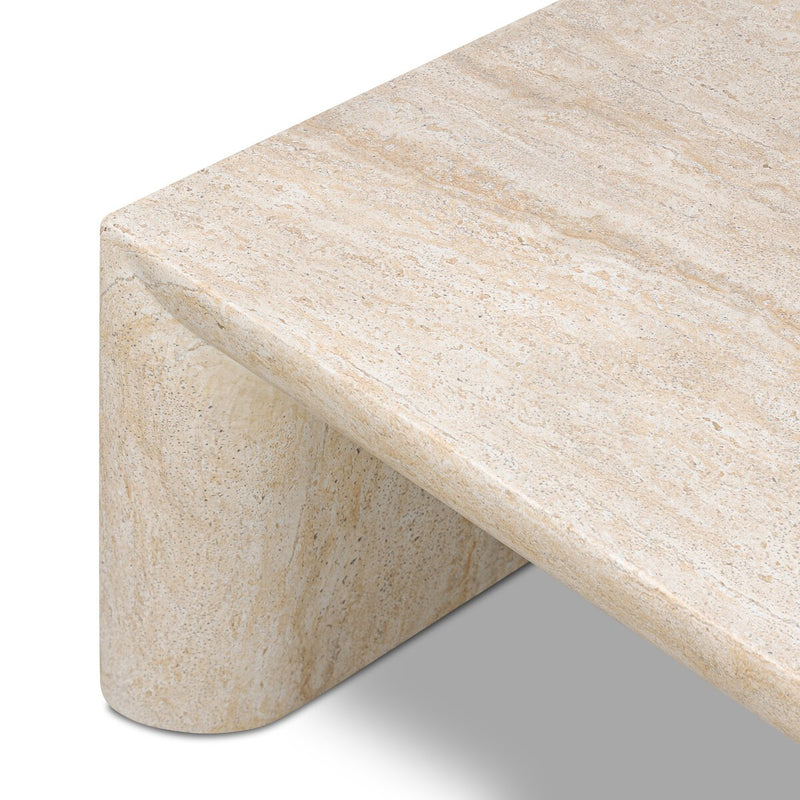 Brad Coffee Table - Faux Travertine
