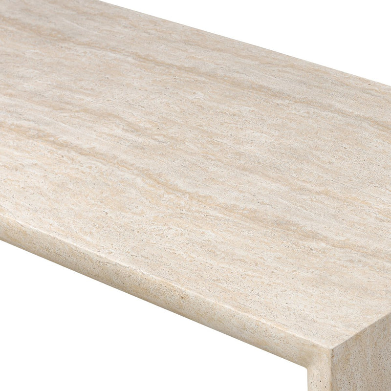 Brad Coffee Table - Faux Travertine