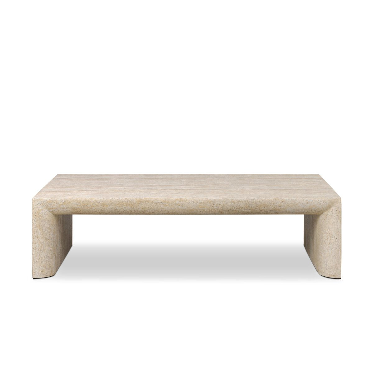 Brad Coffee Table - Faux Travertine