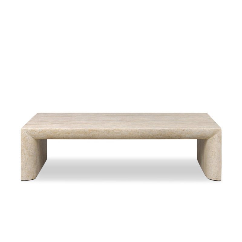 Brad Coffee Table - Faux Travertine
