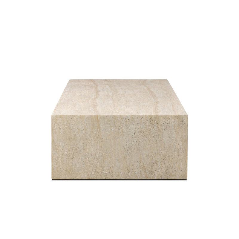 Brad Coffee Table - Faux Travertine