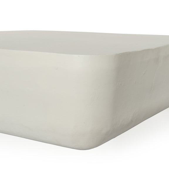 Basil Square Outdoor Coffee Table - Matte White