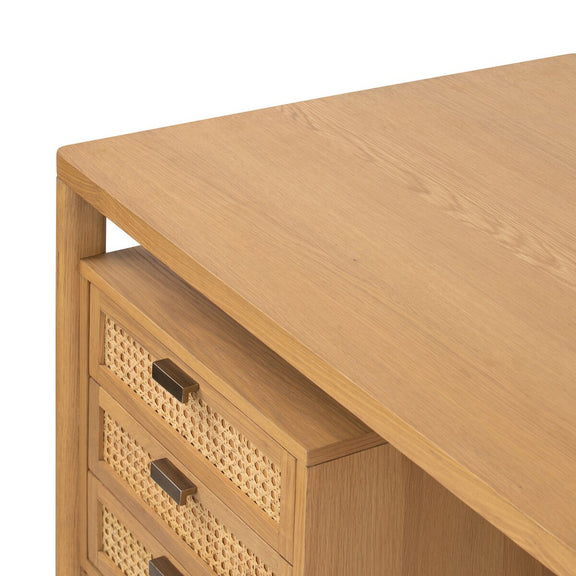 Westlake Executive Desk - Natural Circle Cane