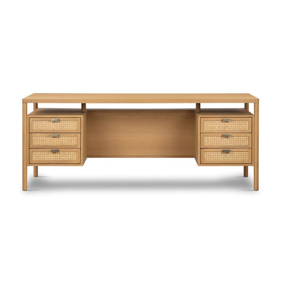 Westlake Executive Desk - Natural Circle Cane
