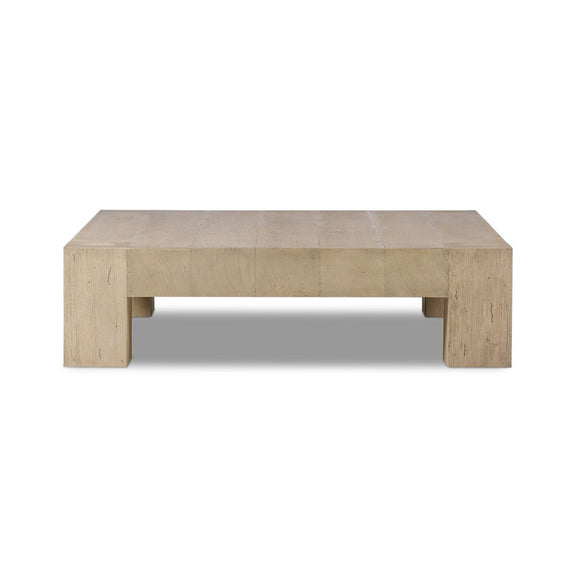 Abaso Coffee Table - Whitewash Rustic Wormwood Oak