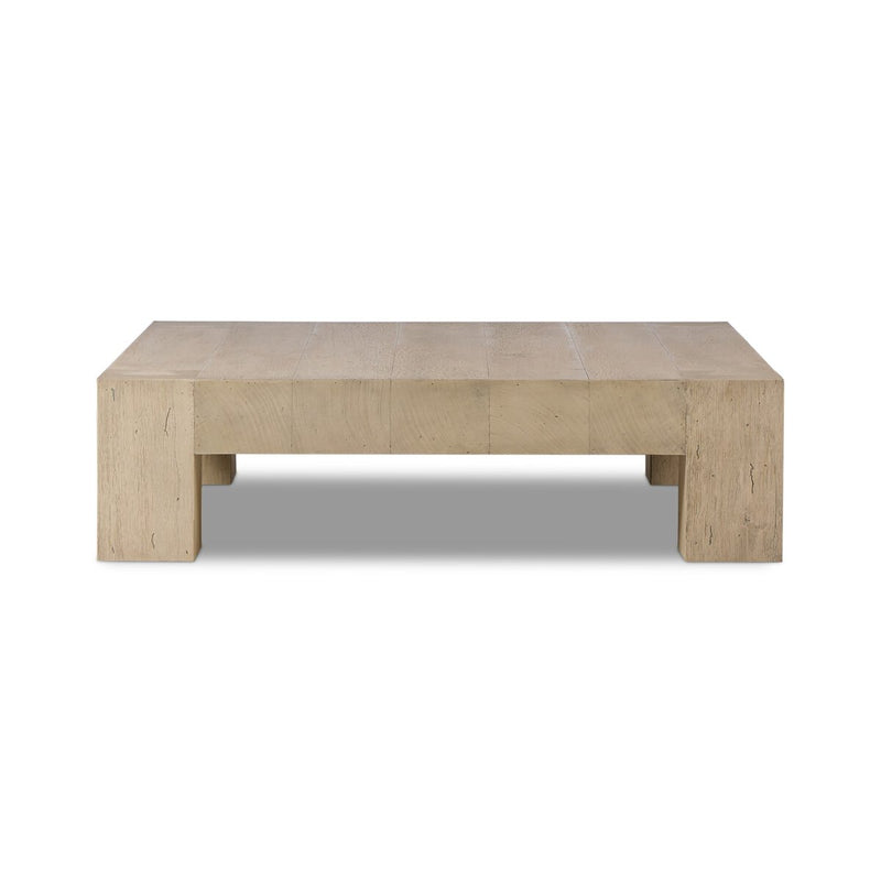 Abaso Coffee Table - Whitewash Rustic Wormwood Oak