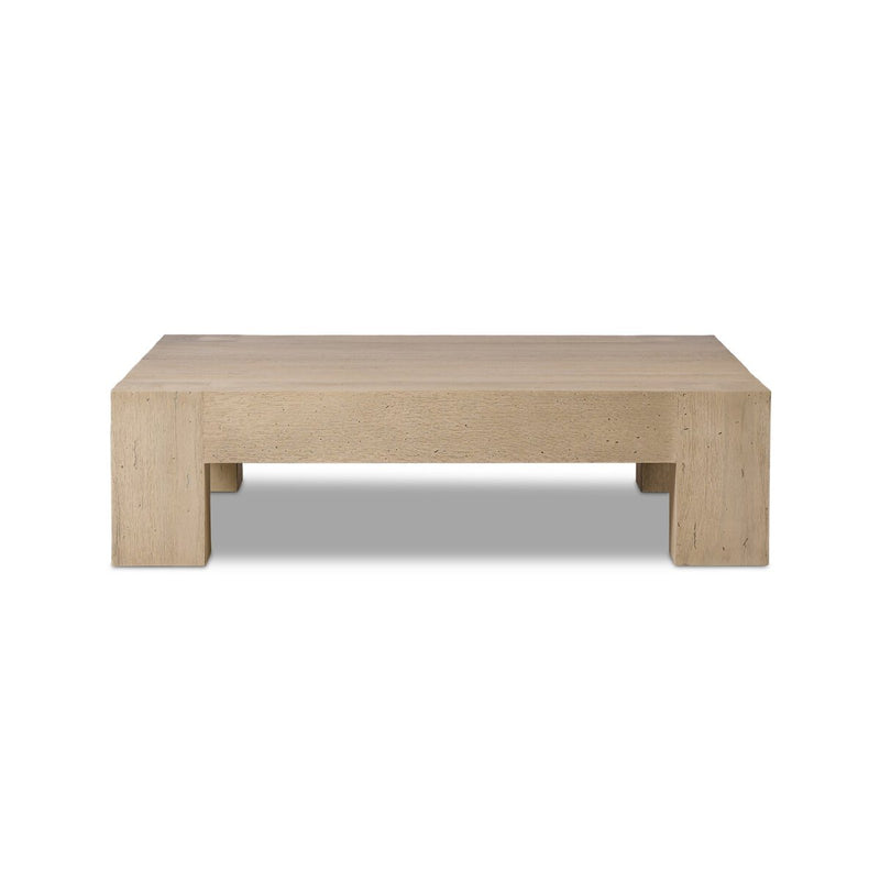 Abaso Coffee Table - Whitewash Rustic Wormwood Oak