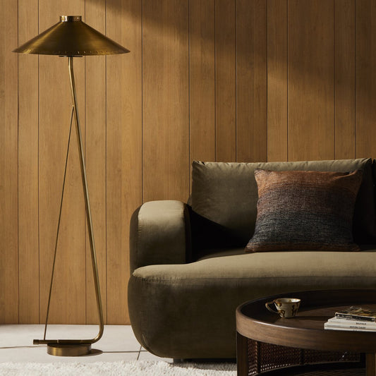 Egon Floor Lamp - Antique Brass Iron