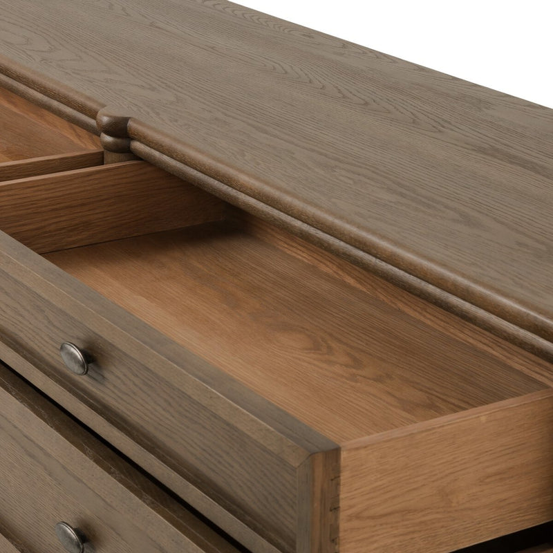 Toulouse 6 Drawer Dresser - Toasted Oak