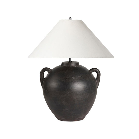 Mays Table Lamp - Aged Black Terracotta
