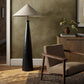 Innes Tapered Shade Floor Lamp - Matte Black Cast Aluminum