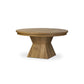 Leif Round Extension Dining Table 60" - Aged Natural Oak Veneer