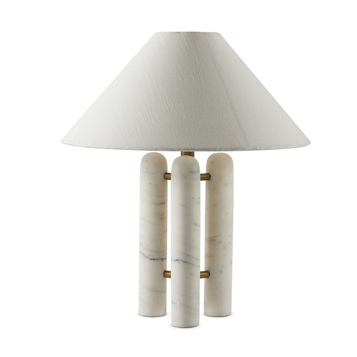Medici Table Lamp - Charcoal And White Marble