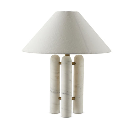 Medici Table Lamp - Charcoal And White Marble