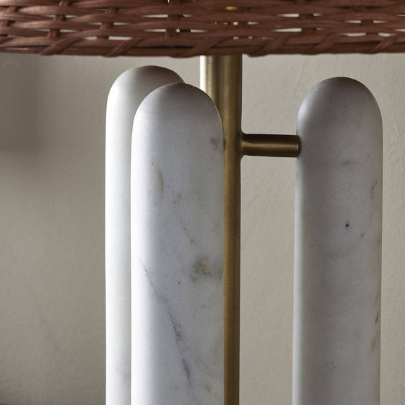Medici Table Lamp - Charcoal And White Marble