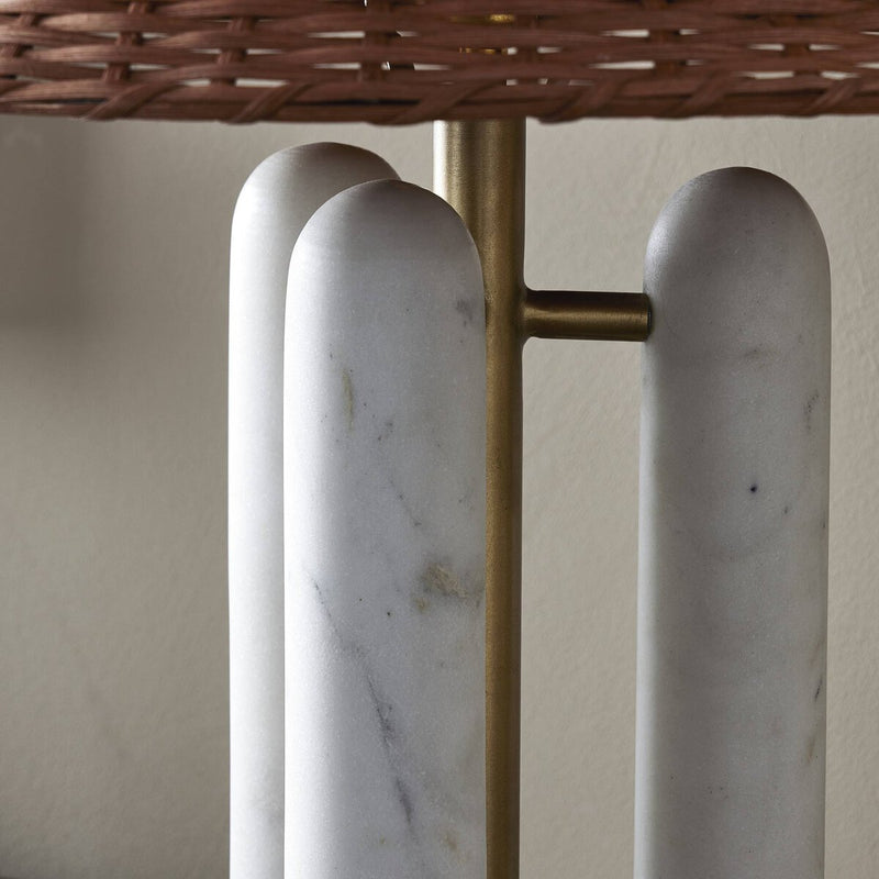 Medici Table Lamp - Charcoal And White Marble