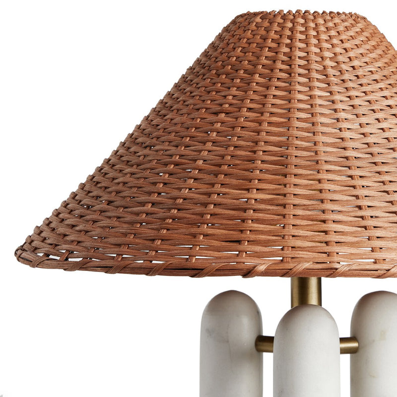 Medici Table Lamp - Charcoal And White Marble