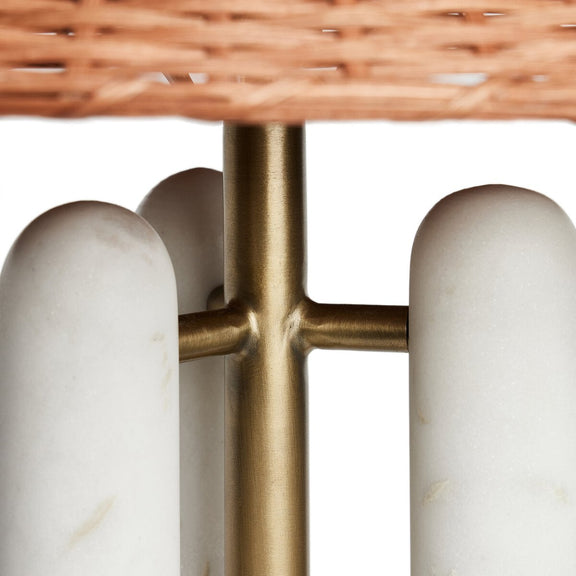 Medici Table Lamp - Charcoal And White Marble