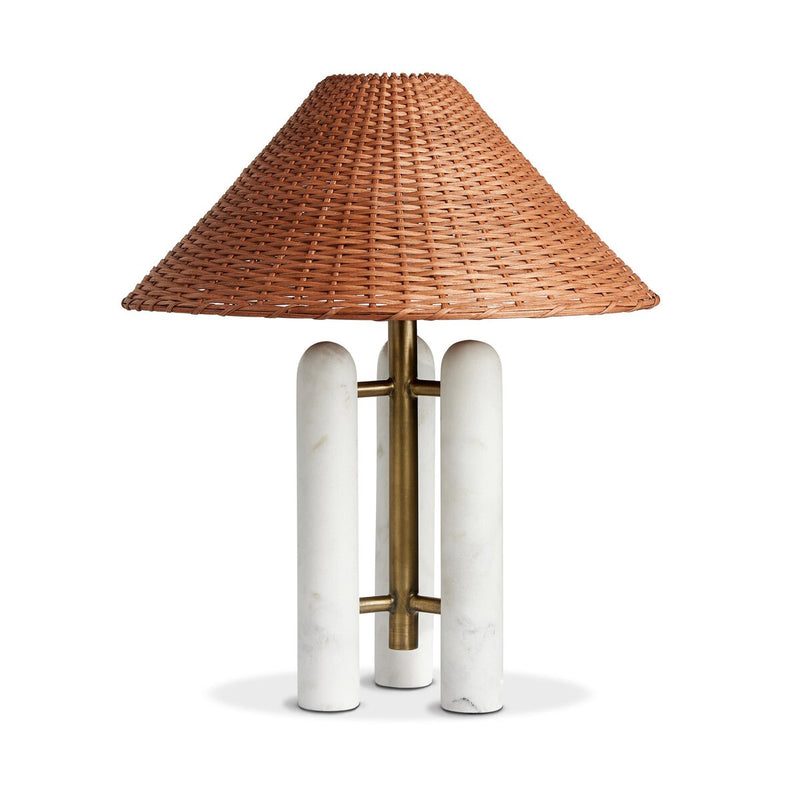 Medici Table Lamp - Charcoal And White Marble