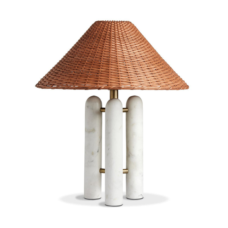Medici Table Lamp - Charcoal And White Marble