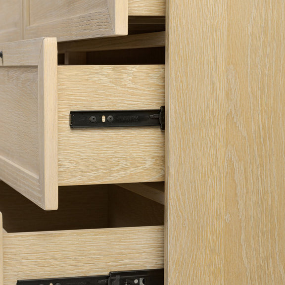 Millie 9 Drawer Dresser - Light Bleach Oak Veneer