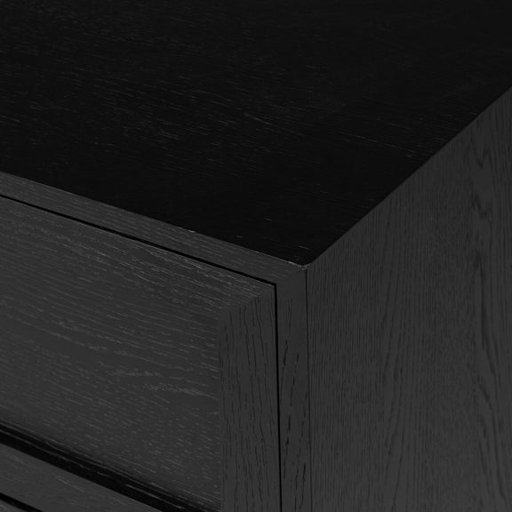 Millie 6 Drawer Dresser - Drifted Matte Black Veneer