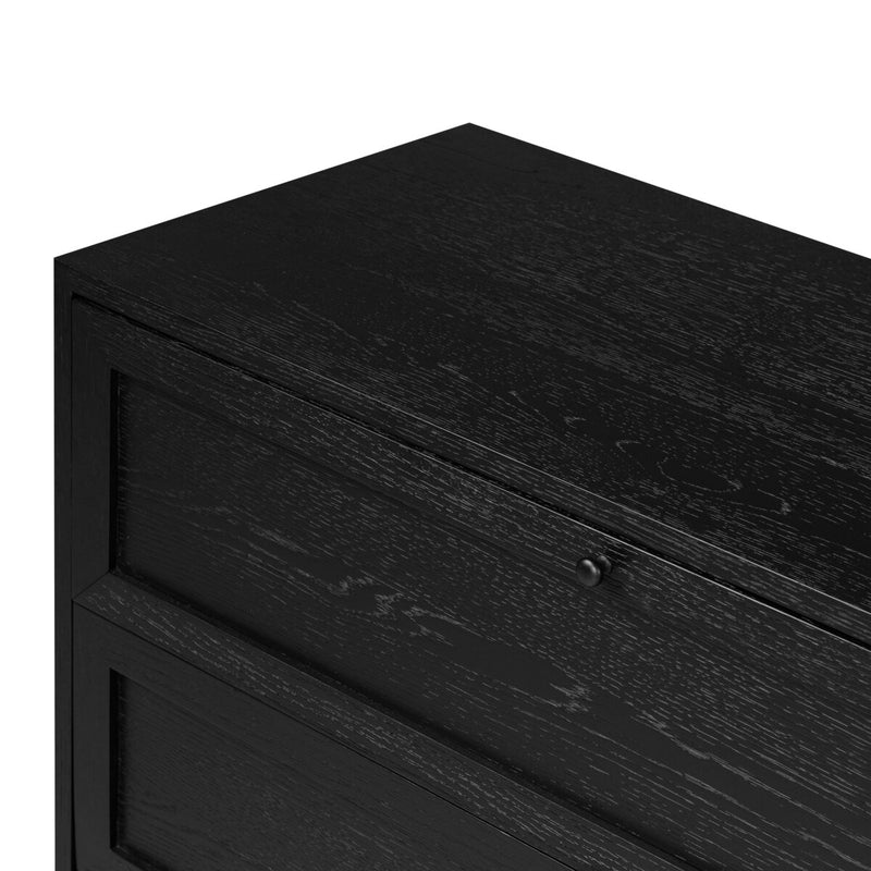 Millie 6 Drawer Dresser - Drifted Matte Black Veneer