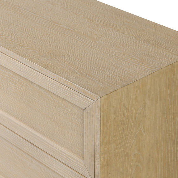 Millie 6 Drawer Dresser - Light Bleach Oak Veneer