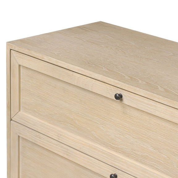 Millie 6 Drawer Dresser - Light Bleach Oak Veneer