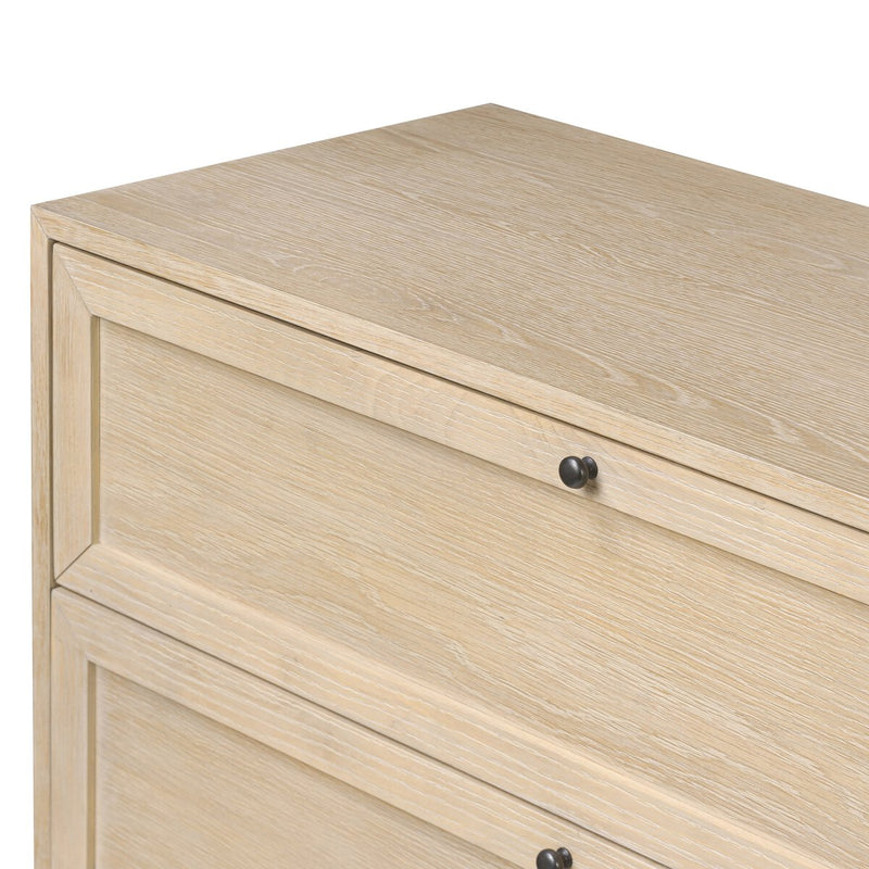 Millie 6 Drawer Dresser - Light Bleach Oak Veneer