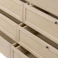 Millie 6 Drawer Dresser - Light Bleach Oak Veneer