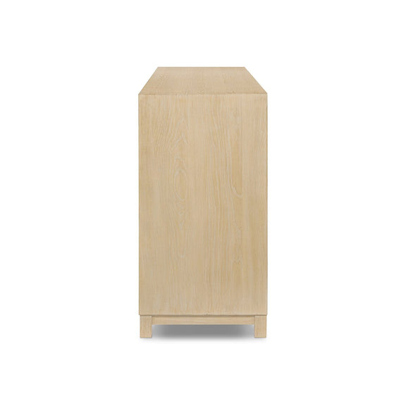 Millie 6 Drawer Dresser - Light Bleach Oak Veneer