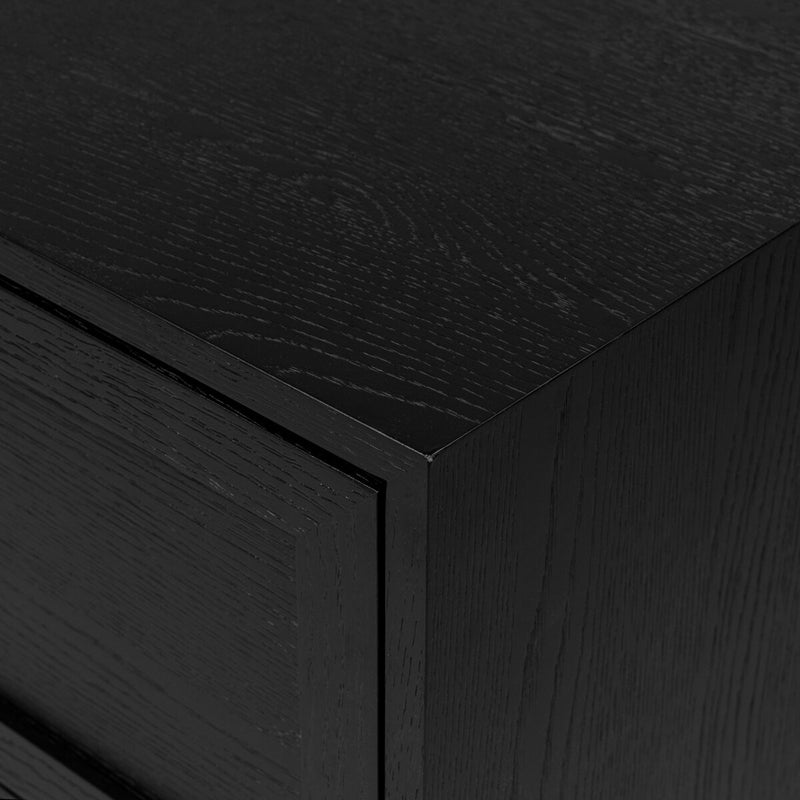 Millie Nightstand - Drifted Matte Black Veneer