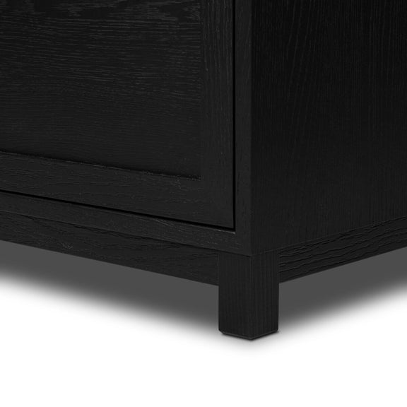 Millie Nightstand - Drifted Matte Black Veneer