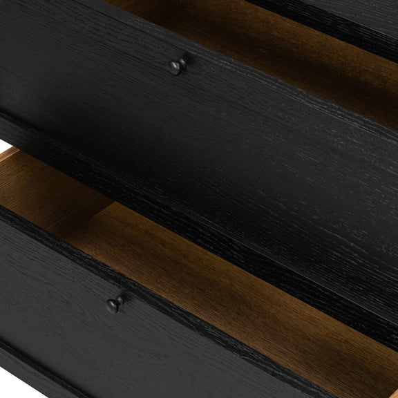 Millie Nightstand - Drifted Matte Black Veneer