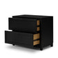 Millie Nightstand - Drifted Matte Black Veneer