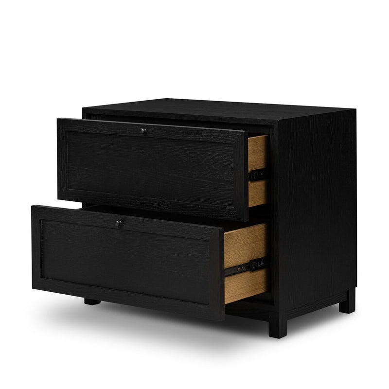 Millie Nightstand - Drifted Matte Black Veneer