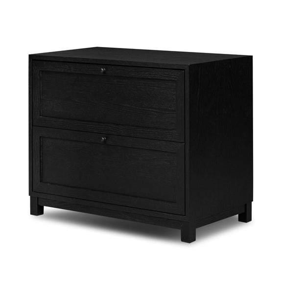 Millie Nightstand - Drifted Matte Black Veneer