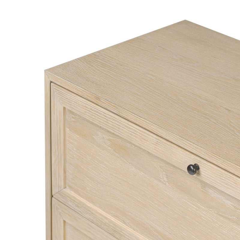 Millie Nightstand - Light Bleach Oak Veneer