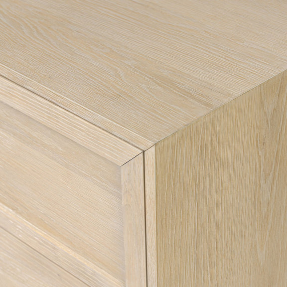 Millie Nightstand - Light Bleach Oak Veneer
