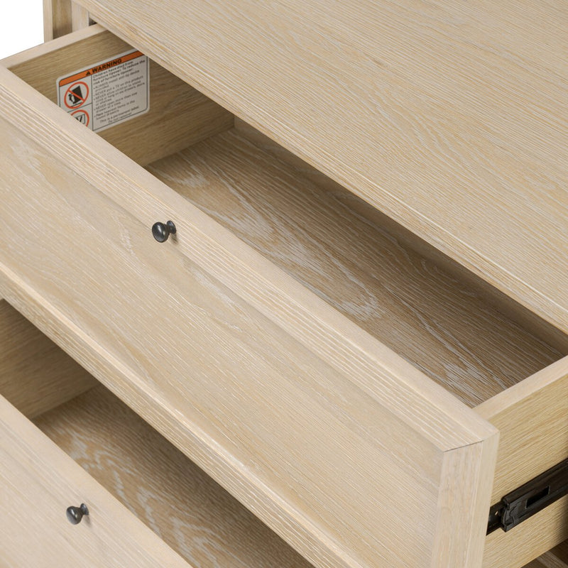Millie Nightstand - Light Bleach Oak Veneer