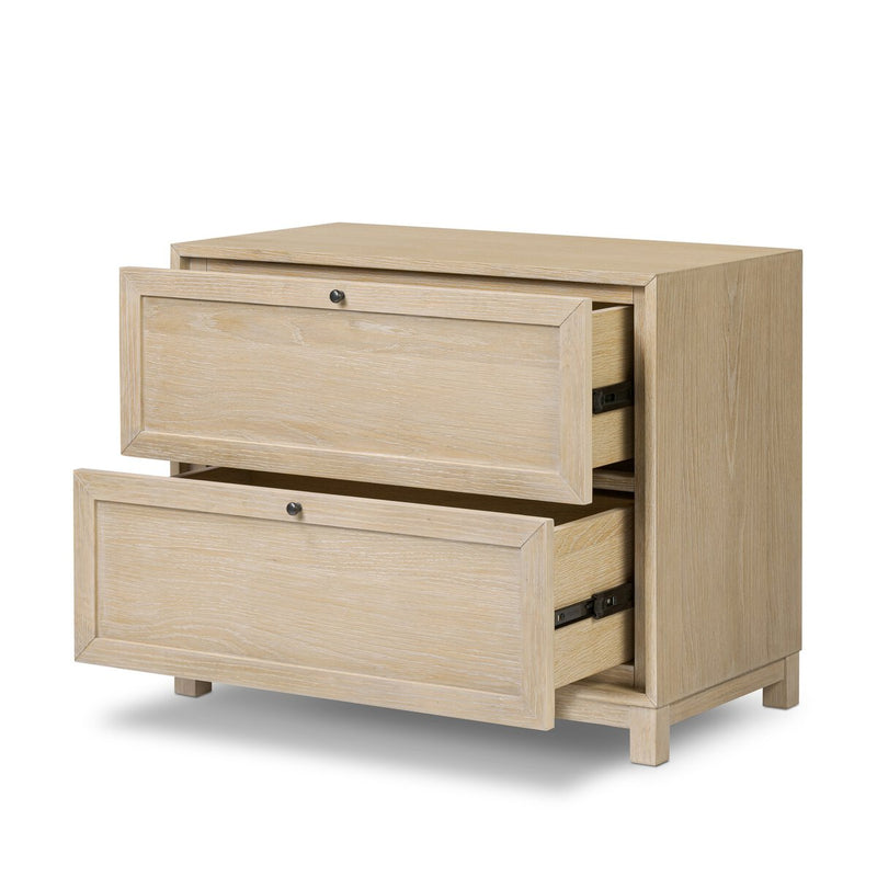 Millie Nightstand - Light Bleach Oak Veneer