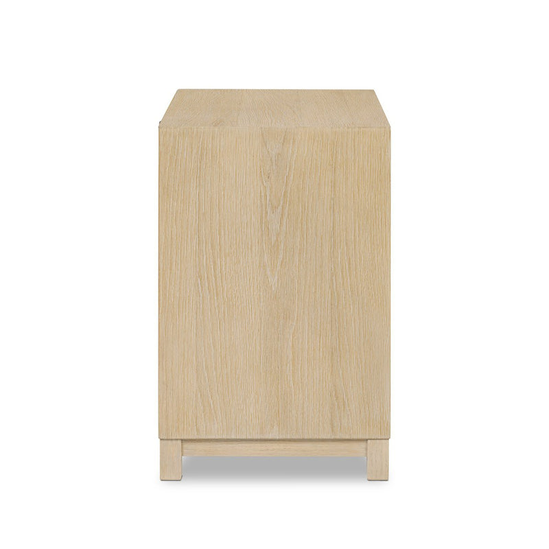 Millie Nightstand - Light Bleach Oak Veneer