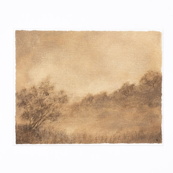 Hillside Haze VIII by Aileen Fitzgerald - Rustic Walnut