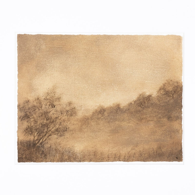 Hillside Haze VIII by Aileen Fitzgerald - Rustic Walnut